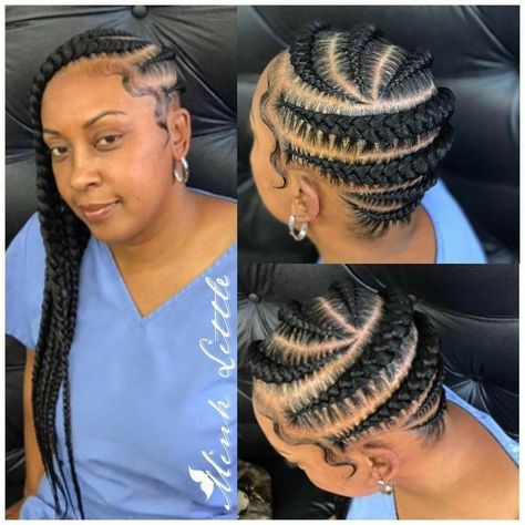 #Braids Feedins Braids, Lemonade Braids Hairstyles, Feed In Braids, Lemonade Braids, Blonde Box Braids, Feed In Braids Hairstyles, Braided Styles, Afrikaanse Mode, Feed In Braid