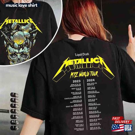 Metallica Shirt World Tour 2023 Music Rock Festival Sweatshirt Classic Check more at https://musicloveshirt.com/product/metallica-shirt-world-tour-2023-music-rock-festival-sweatshirt-classic/ Metallica Shirt, Rock Festival, Rock Festivals, Gothenburg, Love Shirt, Music Love, World Tour, Montreal, Metallica