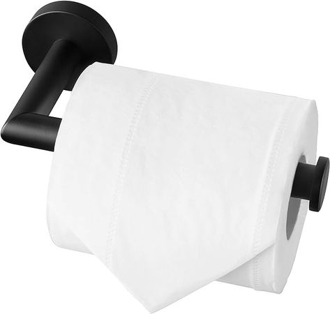 HITSLAM Black Toilet Roll Holder Wall Mounted SUS 304 Stainless Steel Matte Black Toilet Paper Holder Waterproof Rotateproof Toilet Tissue Holder for Bathroom : Amazon.co.uk: DIY & Tools Loo Roll Holders, Toilet Paper Holder Wall Mount, Bathroom Vanity Faucets, Stainless Steel Bathroom Accessories, Bathroom Tissue Holder, Black Toilet Paper Holder, Black Toilet Paper, Toilet Paper Holder Wall, Bathroom Toilet Paper Holders