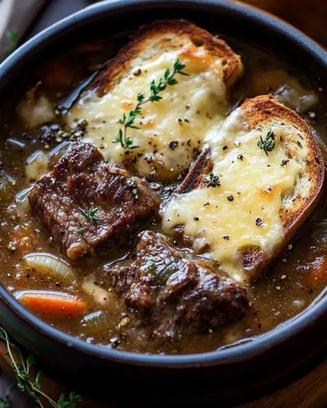 Short Rib Soup, Balsamic Potatoes, Lobster Cream Sauce, Rib Soup, Recipes French, Short Rib, Beef Short Ribs, Low Sodium Chicken Broth, The Soup