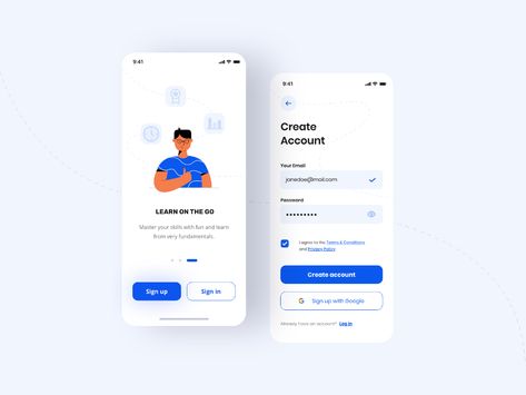 Mobile Sign up by Anna Paraniak on Dribbble Mobile Application Ui, Application Ui Design, Mobile Login, Website Software, App Login, Sign Up Page, Mobile Ui Design, Web Design Trends, Packaging Labels Design