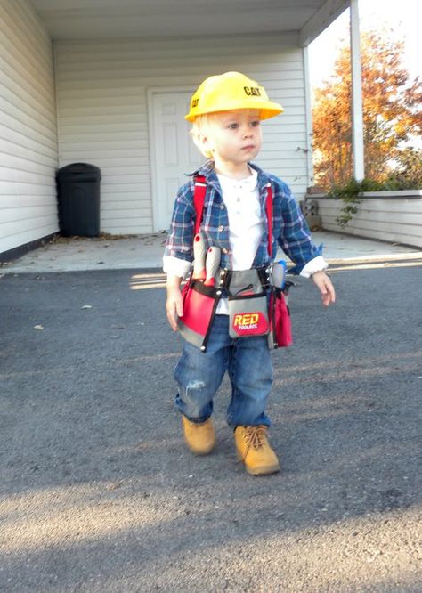 Construction Worker Boys Teenage, Diy Fantasia, Toddler Boy Halloween Costumes, Halloween Costumes Kids Boys, Halloween Infantil, Costume Carnaval, Carnaval Costume, Boy Halloween