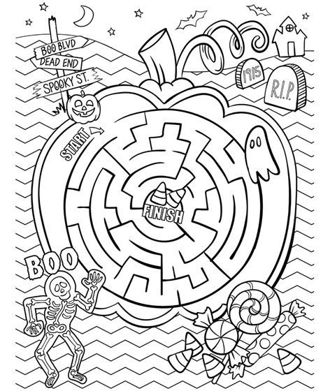 Halloween Maze Coloring Page | crayola.com Maze Coloring Pages, Aldi Meals, Maze Ideas, Colour Monster, Referral Letter, Christmas Maze, Halloween Maze, Free Halloween Coloring Pages, Halloween Coloring Sheets