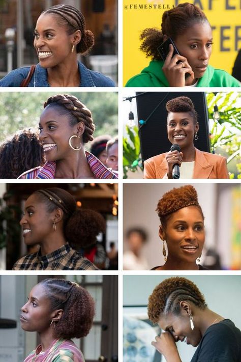 Insecure Hairstyles, Insecure Issa, Issa Rae Hairstyles, Cornrows Ideas, Braids Cornrows, Curly Weave Hairstyles, Protective Hairstyles For Natural Hair, Issa Rae, Natural Afro Hairstyles