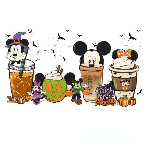 Cricut Press, Mickey Mouse Halloween, Mickey Halloween, Magic Castle, Coffee Png, Pumpkin Png, Creative Person, Fall Coffee, Halloween Coffee