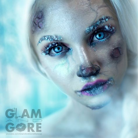 Frozen Elsa makeup   For a tutorial on this look visit: www.youtube.com/GlamAndGoreMakeup  For more makeup looks check out: www.instagram.com/Mykie_ Elsa Makeup, Frozen Makeup, Gore Makeup, Special Fx Makeup, Ben Nye, Horror Makeup, Theatrical Makeup, Special Effects Makeup, Halloween Costumes Makeup