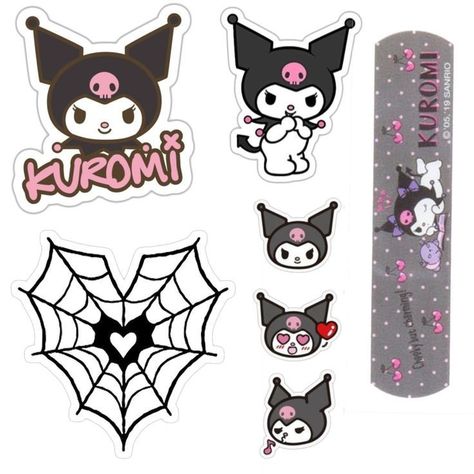 Kawaii Stickers Kuromi, Cute Kuromi Stickers, Sanrio Stickers Printable Kuromi, Kuromi Stickers Printable Sheet, Sanrio Stickers Kuromi, Kuromi Stickers Png, Kuromi Cake Topper Printable, Kuromi Aesthetic Stickers, Kuromi Printables