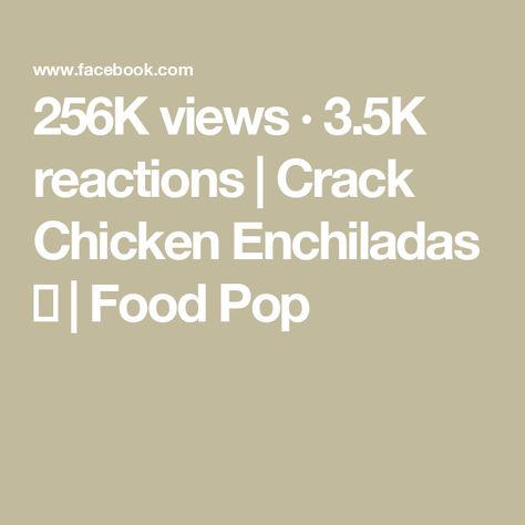 256K views · 3.5K reactions | Crack Chicken Enchiladas 🤤 | Food Pop Dorito Taco Salad Recipe, Broccoli Pasta Salads, Mexican Entrees, Chicken Broccoli Pasta, Food Pop, Taco Salad Recipes, Beef Enchiladas, Taco Salad, Chicken Broccoli