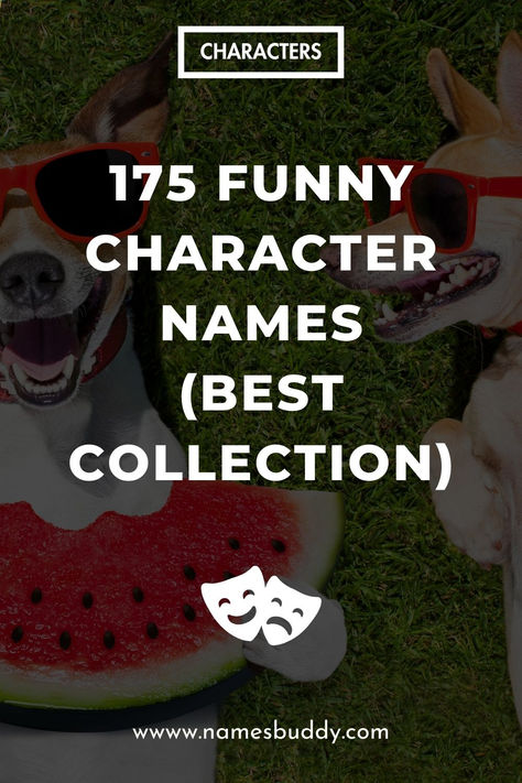 175 Funny Character Names Funny Game Names, Funny Movie Names, Funny Gamer Names, Funny Character Names, Cartoon Characters Names, Childish Behavior, Funny Comedians, Funny Cartoon Characters, Names List