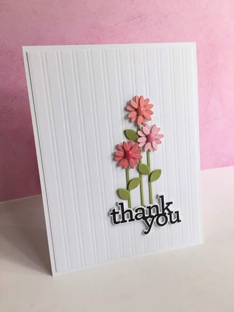 Flower Silhouette Cards, Birthday Cards Simple Handmade, Easy Cards To Make Simple, Clean And Simple Card Making, Flower Cards Handmade Cardmaking, Thinking Of You Cards Handmade Simple, Clean And Simple Handmade Cards, Clean And Simple Birthday Cards, Quick And Easy Cards To Make