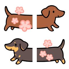 Wonderful days of Dachshund the Kuji . Kawaii Dachshund, Dachshund Doodle, Line Emoji, Ipad Drawing, Ipad Drawings, Artist Alley, Twitch Emotes, Best Dog Breeds, Chibi Drawings