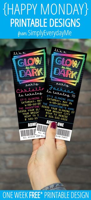 Glow Birthday Party Invitations, Neon Dance Party, Neon Party Invitations, Glow Theme Party, Bday Party Invitations, Glow In Dark Party, Neon Birthday Party, Dance Party Invitations, Glow Birthday Party