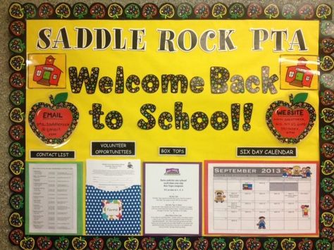 Welcome Back To School Bulletin Boards Ideas | Welcome Back to School Bulletin Board Pto Bulletin Board, Pta Bulletin Boards, Pta Board, Pto Board, Pta Membership, Parent Board, Christian Bulletin Boards, Classroom Boards, Pta Fundraising