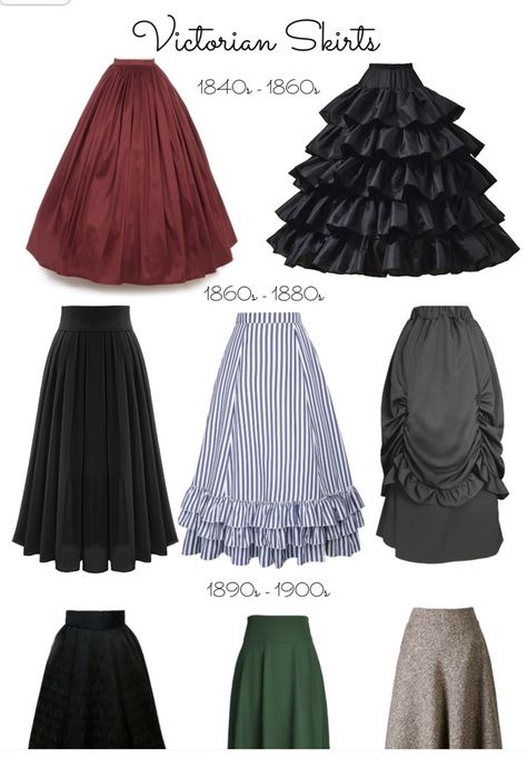 1890 Victorian Dress, Victorian Skirt Patterns, Victorian Fashion Reference, Victorian Fashion Design, Victorian Dress Style, Easy Victorian Costume, How To Make A Victorian Dress, Dickens Costumes Women, Victorian Era Dresses Gowns