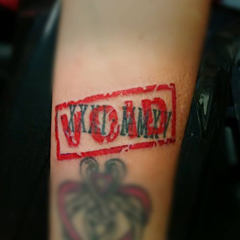 When the marriage don't work I got you covered #void #classic #timelesstattoocoflorida #tattoo #tattoos #tattooartist #inked #ink #inkedup… Void Tattoo Cover Up, Void Stamp Tattoo, Name Tattoo Cover Up Ideas, Void Tattoo, Stamp Tattoo, Timeless Tattoo, Name Covers, Buddha Tattoos, C Tattoo