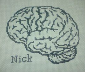 Neuroscience, One Time, Brain, Cross Stitch, Coding, Embroidery, Crochet, Art