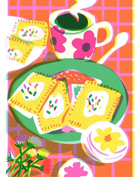 Alle berichten • Instagram Creative Food Poster Design, Risograph Poster, Matchbox Art, Riso Print, Risograph Print, Children Books, Food Poster Design, Food Poster, Illustration Sketches