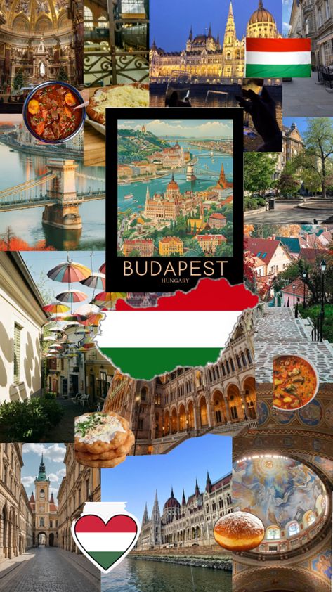 #collage #aesthetic #country #travel #Hungary #viralpost #Budapest #HungarianFood Budapest Travel Aesthetic, Budapest Hungary Aesthetic, Hungary Culture, Hungary Aesthetic, Budapest Aesthetic, Aesthetic Country, Travel Aesthetics, Hungary Travel, Budapest Travel