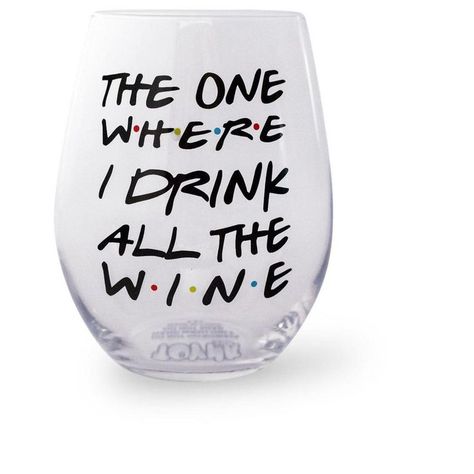 Toynk "The One Where I Drink All The Wine" Friends Inspired Stemless Wine Glass | Holds 20 Ounces in 2022 | Wine glass sayings, Cricut wine glasses, Diy wine glasses Huge Wine Glass, Cricut Wine Glasses, Glitter Wine Glasses Diy, Funny Wine Glasses, Wine Friends, Wine Glass Sayings, Glitter Wine Glasses, Diy Wine Glasses, Wine Glass Crafts