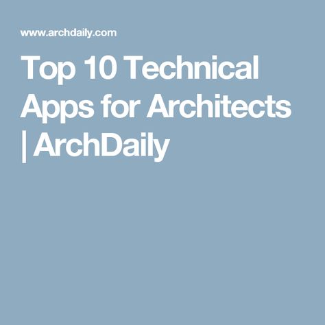 Top 10 Technical Apps for Architects | ArchDaily Illustrator Tutorials, Phone Apps, Autocad, Architects, Top 10, Garage, Architecture, Building, Drawings