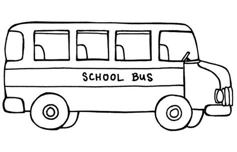 Bus Sekolah, School Bus Drawing, Bus Drawing, Preschool Coloring Pages, Bus Line, Truck Coloring Pages, Wheels On The Bus, Coloring Pages To Print, Learning Colors