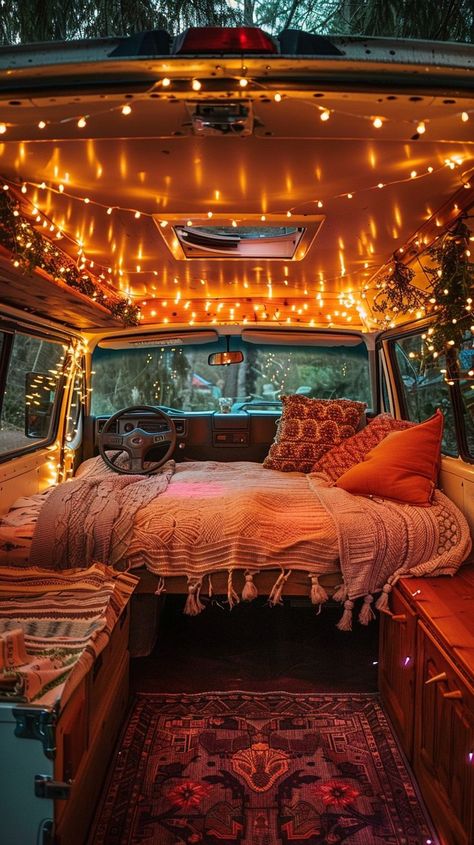 Van Life Aesthetic, School Bus Camper, Hippie Living, Campervan Life, Van Home, Camper Interior, Redecorate Bedroom, Apartment Decor Inspiration, Car Camping