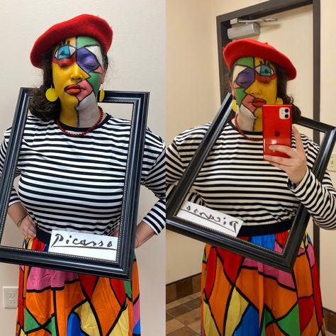 Fashion Designer Halloween Costume, Abstract Halloween Costumes, Picasso Halloween Costume, French Artist Costume, Painting Halloween Costume, Artwork Costume, Picasso Costume, Newspaper Costume, Artist Halloween Costume