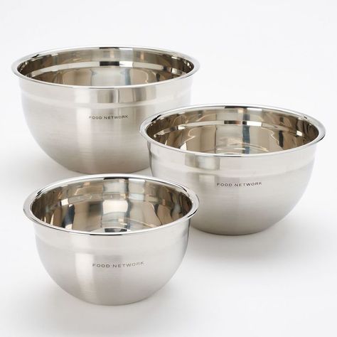 3-pc. Stainless Steel Mixing Bowl Set especially good for those baking mix needs. Big Family Dinner, Small Dishwasher, Mixing Bowl Set, Stainless Steel Mixing Bowls, Bowl Food, Stainless Steel Dishwasher, Metal Bowl, Stainless Steel Bowl, Mixing Bowls Set