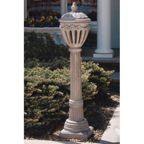 Stone Lamp, Electrical Conduit, Cast Stone, Outdoor Spaces, Lamp Post, Stone