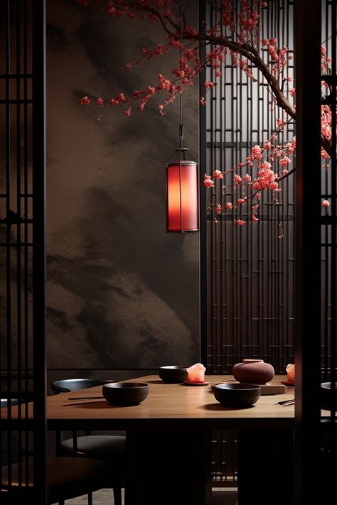 Orientalism Interior Design, Chinese Mood Board, Chinese Room Design, Traditional Chinese Restaurant, Asian Restaurant Interior Design, Chinese Restaurant Interior Design, Chinese Restaurant Interior, Japanese Kitchen Design, Interior Japanese Style