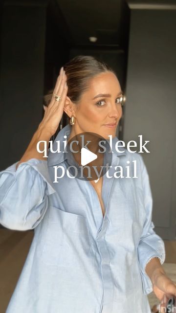 Smooth Ponytail How To Get A, Short Hair Sleek Ponytail, Easy Party Ponytail, Low Pony Short Hair, Short Sleek Ponytail, Easy Low Pony Hairstyles, Sleek Ponytail Short Hair, Medium Length Ponytail Hairstyles, Short Ponytail Hairstyles