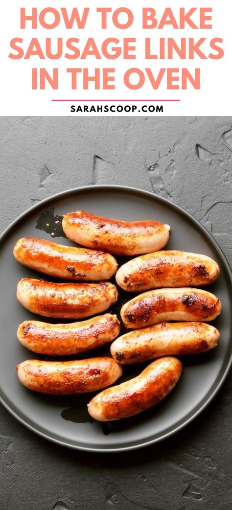 Make cooking look easy with this simple guide on how to bake sausage links in the oven! #CookingTips #OvenBaked #SausageLinks 🌭 Sausage Links In Oven, Oven Baked Sausage, Bake Sausage In Oven, Rope Sausage, Breakfast Sausage Links, Cook Breakfast, Sausage Bake, Here's The Scoop, Sausage Links