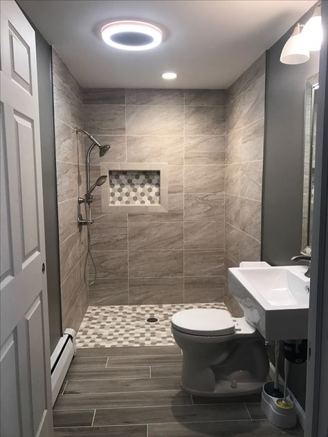 Tile And Paint Combinations, Accessible Bathrooms, Handy Cap Bathroom Ideas, Small Handicapped Bathroom Ideas, Small Accessible Bathroom, Bathroom Ada Remodel, Wheelchair Bathroom Ideas, Handicapped Master Bath, Wheelchair Accessible Bathroom