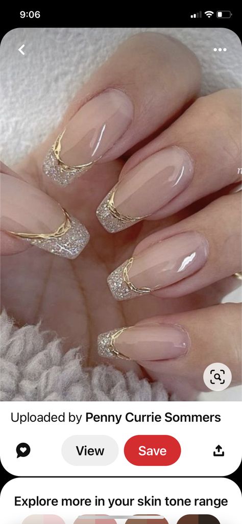 Anniversary Nails, Champagne Nails, Wedding Nails Bridesmaid, Silver Nail Designs, Bridesmaids Nails, Nails Bridesmaid, Nails Summer Nails, Nagellack Trends, Gold Nail Designs