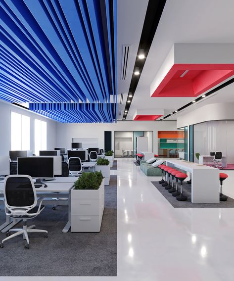 IT COMPANY :: Behance Call Center Office Design, Startup Office Design, Office Reception Design, Startup Office, Corporate Interior Design, Fashion Showroom, Industrial Office Design, Tv Unit Interior Design, Corporate Office Design