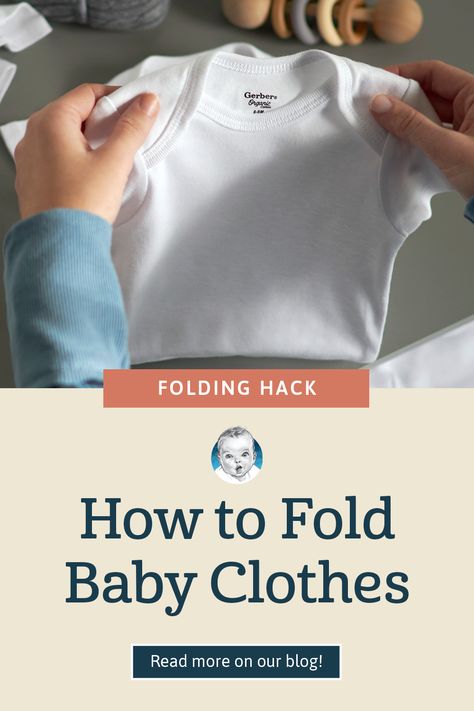 When you’re a new parent with a growing infant, you need plenty of baby clothes. Thankfully, you should receive several different types of newborn garments at your baby shower. You’re also sure to get extra items from your loved ones before your little one is born. Knowing how to fold newborn Onesies® Brand bodysuits, two-piece sets, and pajamas will help you to save space in the nursery. Folding Infant Clothes, Folding Newborn Clothes, How To Fold Baby Onesies, How To Fold Onesies, Folding Pants, Folding Baby Clothes, Clothes Folding Board, How To Fold Pants, Konmari Folding