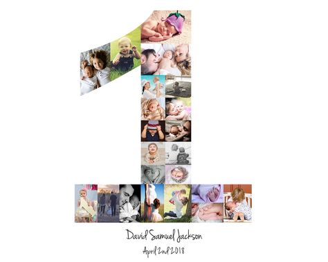 Personalized 1st Birthday Party Decoration or Gift, First Birthday Number Photo Collage Custom Made with your Pictures! #1BirthdayParty #NumberPhotoCollage #1BirthdayDecor #CustomPartyDecor #BirthdayPartyDecor #1BirthdayGift #1stBirthdayGift #FirstBirthdayGift #1stBirthdayParty #FirstBirthdayParty 1 Photo Collage, Number Photo Collage, 60th Anniversary Parties, Family Tree Print, Birthday Photo Collage, Baby Birthday Decorations, Anniversary Party Decorations, Baby's First Birthday, 90th Birthday Gifts