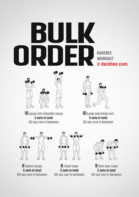 Bulk Order Workout Darebee Workout For Men, Heavy Dumbbell Workout, Crossfit Workouts At The Gym, Darebee Workout, Dumbbell Workout Plan, Crossfit Workouts For Beginners, Emom Workout, Tuesday Workout, Dumbbell Workout At Home