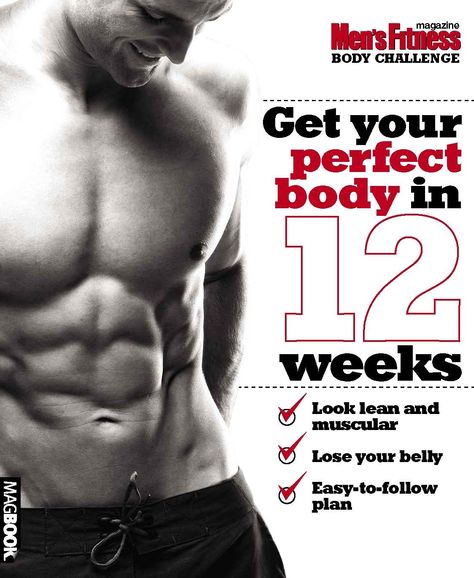 Men's Fitness Body Challenge Fitness Body Men, Perfect Male Body, Mens Fitness Magazine, Ninja Warrior Training, Fitness Before After, Mens Fitness Motivation, Killer Abs, Build Muscle Mass, Body Challenge