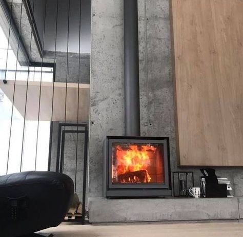 Modern Wood Stove, Contemporary Wood Burning Stoves, Modern Wood Burning Stoves, Wood Stove Fireplace, Wood Heater, Freestanding Fireplace, Fire Burning, Log Burner, Stove Fireplace