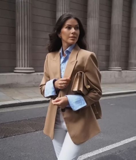 Tan Blazer Outfits Women, Tan Blazer Outfit, Tan Blazer Outfits, Blazer Outfits Women, Tan Suit, Outfit Work, Tan Blazer, Blazer Outfit, Suit Women