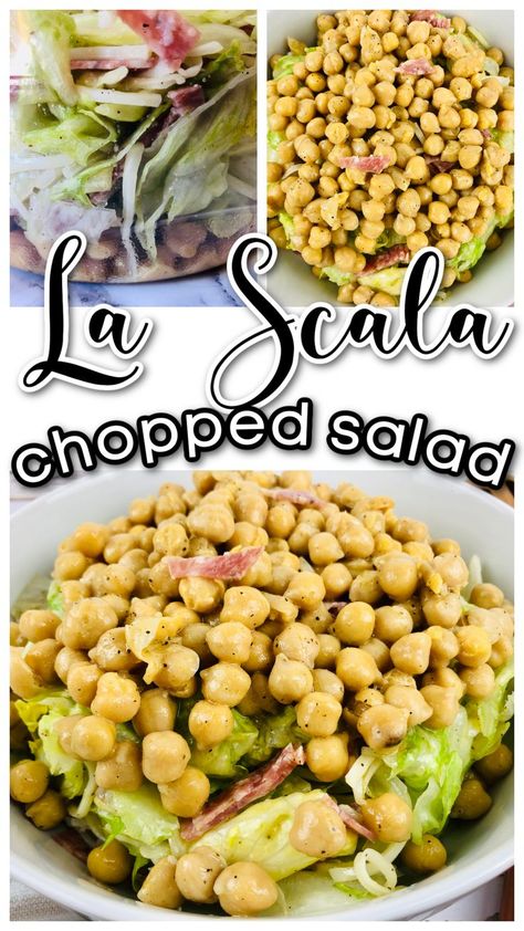 la scala salad Cowboy Chopped Salad Pioneer Woman, No Salad Lunch Ideas, Pascals Chopped Salad, The Best Chopped Salad, Chipped Salad Recipes, Loaded Chopped Salad, Chopped Salad With Salami, Chop Salad Dressing, Restaurant Salads Recipes