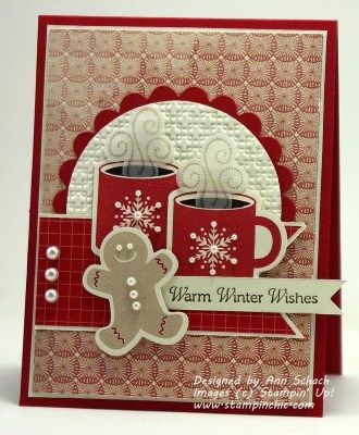 Hot Chocolate for the Pals - The Stampin' Schach Drink Games, Recipes Cards, Winter Karten, Gingerbread Cards, Coffee Cards, Homemade Christmas Cards, Stampin Up Christmas Cards, Diy Christmas Cards, 3d Christmas