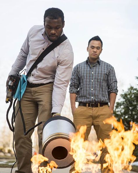 Sound-blasting fire extinguisher Physics World, Types Of Fire, George Mason, All About That Bass, George Mason University, Fire Extinguishers, Engineering Student, New Inventions, Emerging Technology