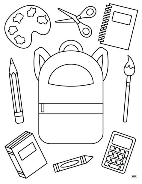 Choose from 25 unique back to school coloring pages perfect for your little ones during the back to school season. Print from home. 100% FREE! School Supplies Coloring Pages, Back To School Coloring Sheets, Teacher Coloring Pages, Trendy Diys, Classroom Drawing, Family Crafts Preschool, Back To School Coloring Pages, Thanksgiving Coloring Book, Colors For Toddlers