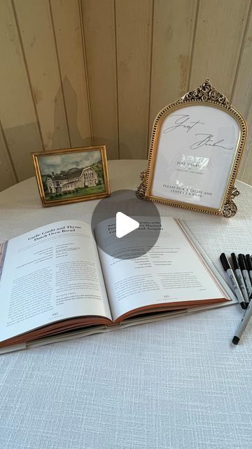 Hoopes Events on Instagram: "We love when couples incorporate unique details for their weddings. This weekend, our couple used a beautiful cookbook for their guest book. Guests were invited to find a recipe they liked and write a note. With each recipe they make, this couple will be reminded of their special day and the loved ones who attended.  #cooking #recipe #cookbook #guestbook #guestbookideas #guestbookwedding #wedding #destinationsweddings #couple #lovedones #weddingday #memories #weddinginspiration #weddingplanner #weddingplanning" Cookbook Wedding Guest Book, Recipe Guest Book Wedding, Calendar Guest Book, Recipe Cookbook, Guest Book Table, Wedding Guest Book Sign, Wedding 2025, Mini Wedding, Cooking Recipe