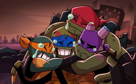 Julia on Instagram: "Phew! Finally, got this done! This took me forever to finish! ^^ But here's a big old turtle group hug for y'all! ^^ #rottmnt #rottmntfanart #rottmntdonnie #rottmntraph #rottmntleo #rottmntmikey #riseoftheteenagemutantninjaturtles #riseofthetmnt #riseofthetmntmovie #rottmntmovie" Donald Duck Comic, Turtles Forever, Tmnt Fanart, Tmnt Rise, Tmnt Mikey, Ninja Turtles Movie, Tmnt Movie, Tmnt Leo, Rise Of Tmnt