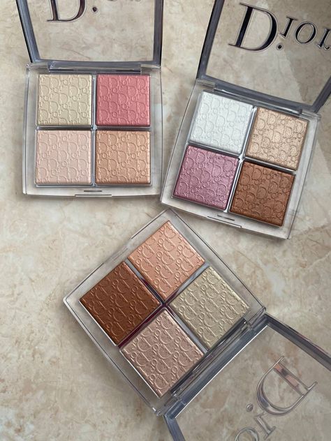 Dior Backstage Glow Face Palette, Dior Highlighter, 17 Doğum Günü, Dior Backstage, Makeup Bag Essentials, Glow Face, Makeup List, Palette Makeup, Face Palette