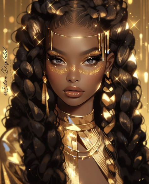 Black Woman Artwork, Black Comics, Black Goddess, Afrocentric Art, Black Anime Characters, Black Artwork, Beautiful Dark Art, Black Love Art, Black Art Pictures