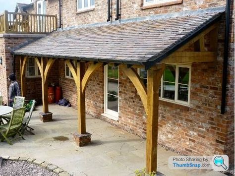 Wooden Pergola/Covered lean to ideas - Page 1 - Homes, Gardens and DIY - PistonHeads Curved Pergola, Cottage Landscape, Porch Canopy, Walled Gardens, Gazing Balls, Pergola Diy, Garden Pergola, Pergola Attached To House, Herbaceous Border